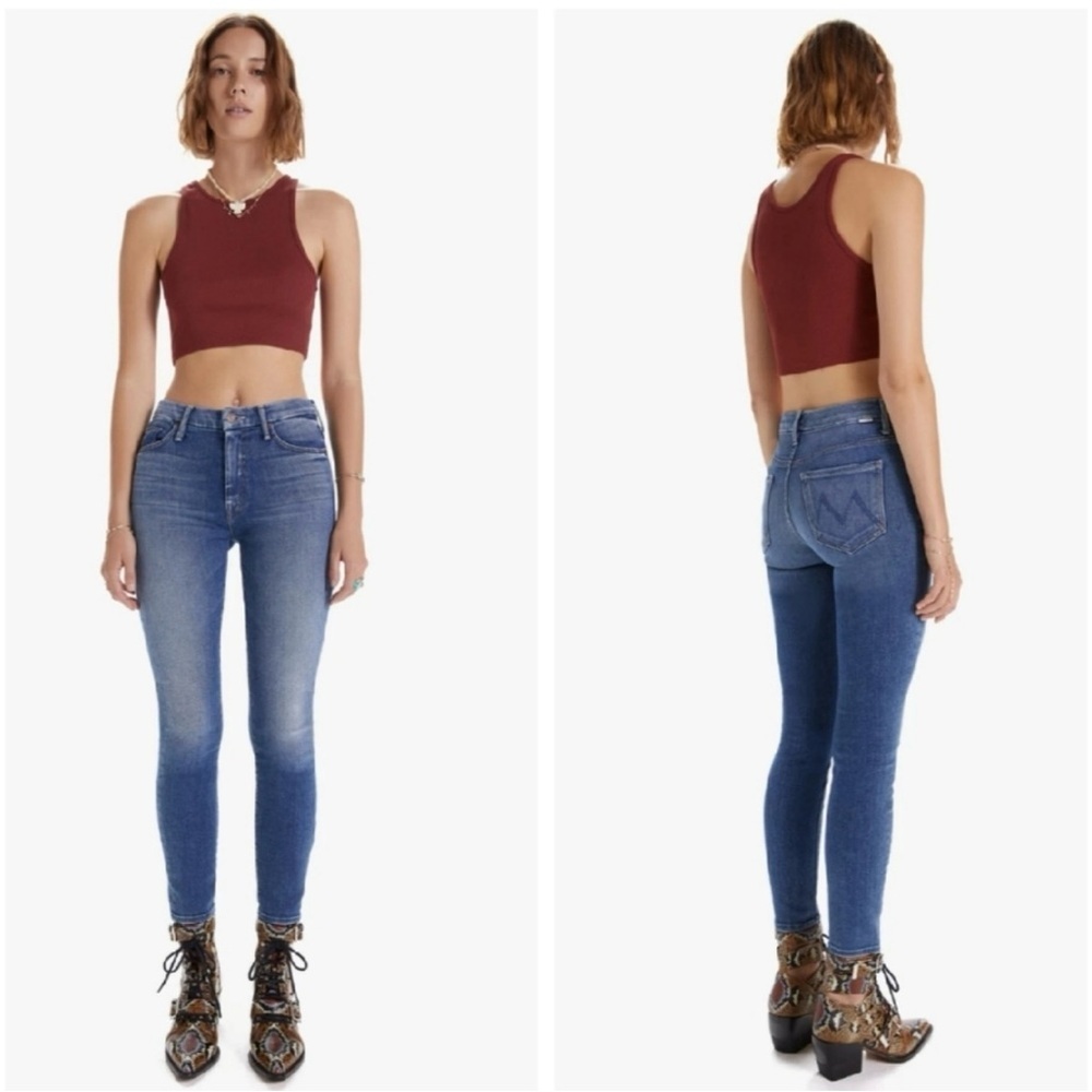 Mother High Waisted Looker Satisfaction guaranteed blue jeans size 26